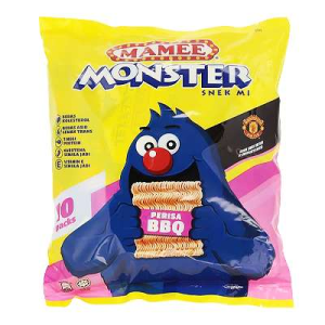 MAMEE MONSTER F/PACK BBQ 25G*10'S